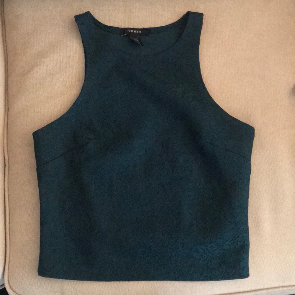 Teal Crop Tank